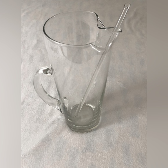 Other - Glass Martini Pitcher with Stir Stick